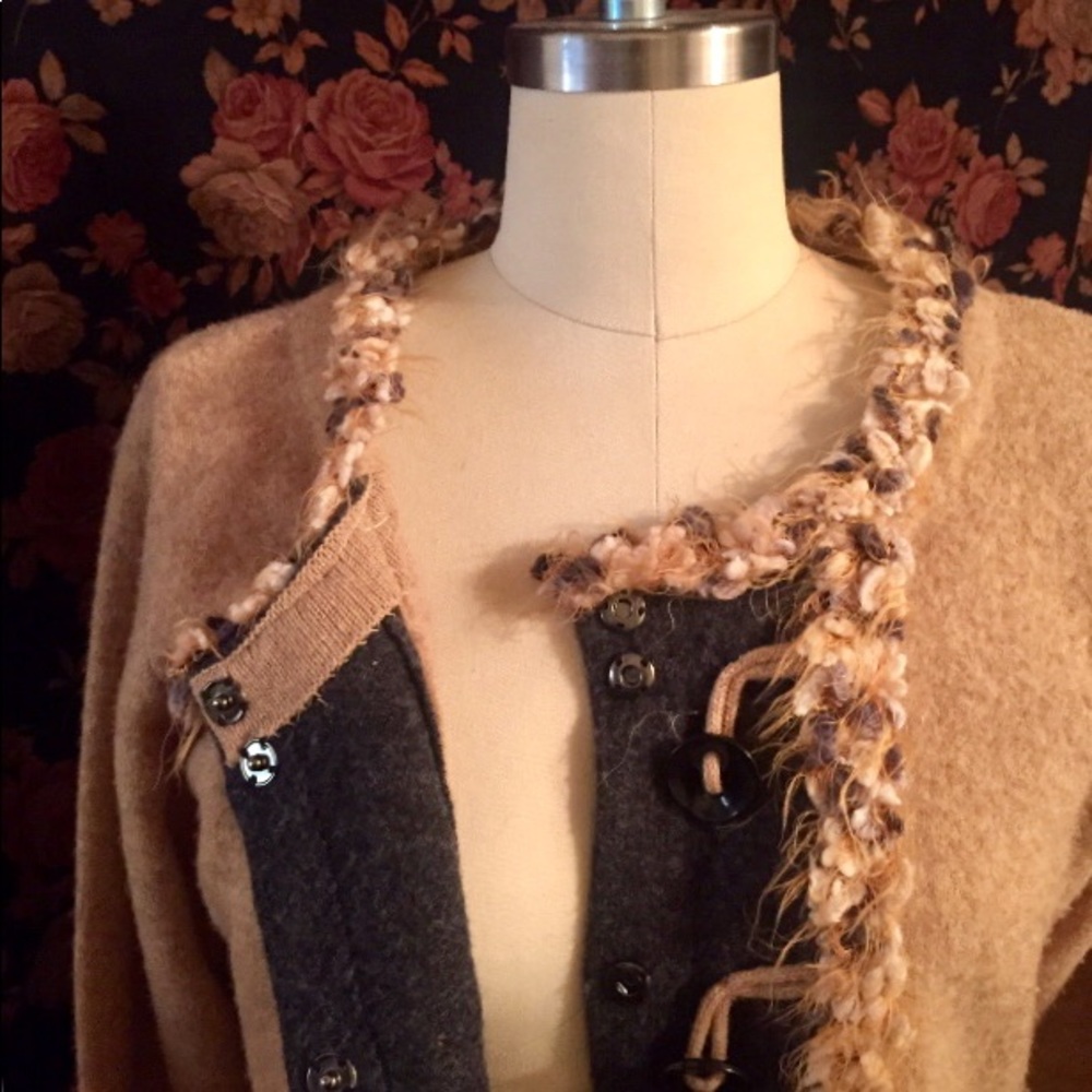 Anthropologie 100% Lambswool Cardigan - Picture 5 of 6
